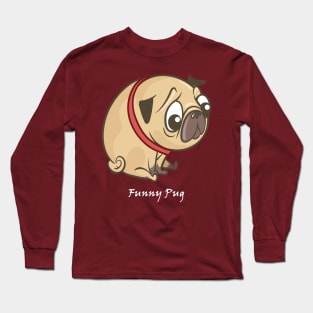 Cute pug dog Long Sleeve T-Shirt